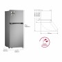 Combined Refrigerator LG GTBV22PYGKD 145 Steel