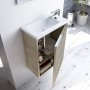 Étagère avec accroches et miroir Forés Marron