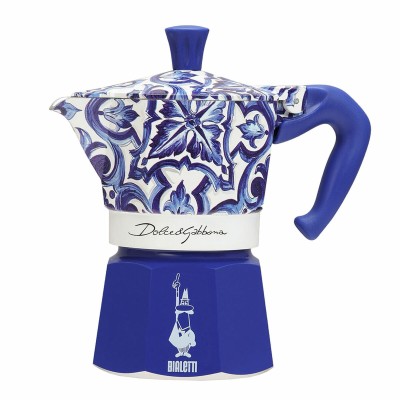 Italian Coffee Pot Bialetti MOKA D&G Blue Aluminium 3 Cups