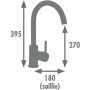 Mixer Tap ILO MÉMOIRE DE FORME Grey Chrome