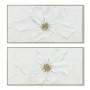 Canvas Home ESPRIT White Golden Flower Shabby Chic 142 X 4,5 X 72 CM (2 Units)