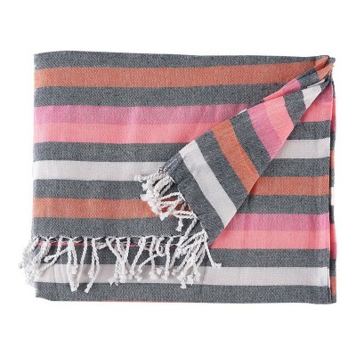 Multipurpose throw Gift Decor Pink 40 x 9 x 8 cm Stripes