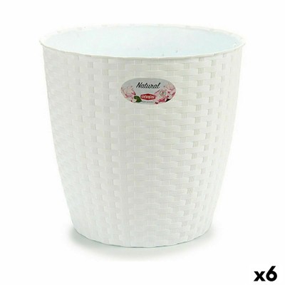 Planter Stefanplast White Plastic 29 x 26,5 x 29 cm 29 x 27 x 29 cm (6 Units)