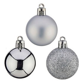Boules de Noël Krist+ Argenté PVC Ø 4 cm Boules de Noël Krist+ Argenté PVC Ø 4 cm