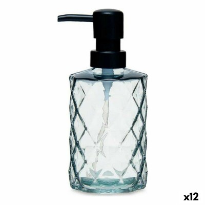 Distributeur de Savon Berilo Noir Verre Plastique Diamant 360 ml 410 ml 9 x 18 x 7 cm (12 Unités)