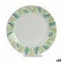 Assiette à dessert Blanc Vert Porcelaine 19 x 2 x 19 cm Volets (10 Unités)