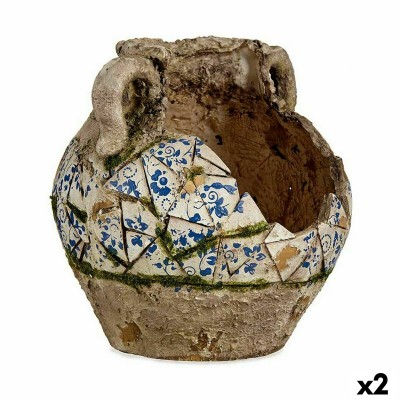 Decorative Garden Figure Ibergarden Polyresin Vase 28,5 x 28 x 28,5 cm (2 Units)