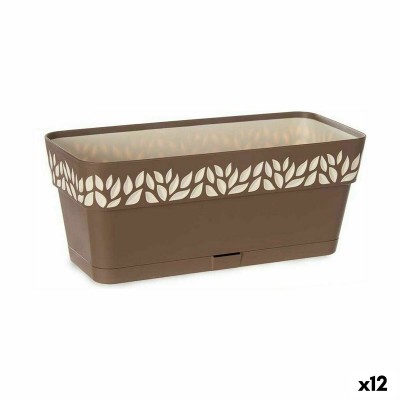 Jardinière Stefanplast Cloe Marron Plastique 13,3 x 12,3 x 29,3 cm (12 Unités)