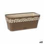 Planter Stefanplast Cloe Brown Plastic 13,3 x 12,3 x 29,3 cm (12 Units)