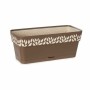 Planter Stefanplast Cloe Brown Plastic 13,3 x 12,3 x 29,3 cm (12 Units)