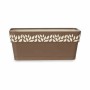 Planter Stefanplast Cloe Brown Plastic 13,3 x 12,3 x 29,3 cm (12 Units)