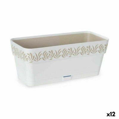 Jardinière Stefanplast Gaia Blanc Plastique 13,3 x 12,3 x 29,3 cm (12 Unités)
