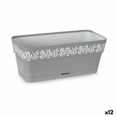Jardinière Stefanplast Gaia Gris Plastique 13,3 x 12,3 x 29,3 cm (12 Unités)