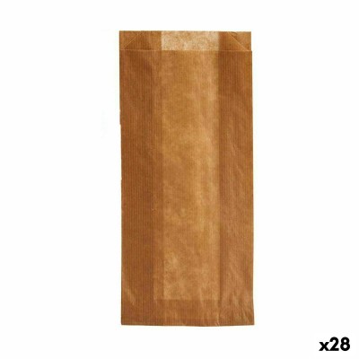 Ensemble de sacs alimentaires réutilisables Kinvara Marron Cellulose 10 x 34 cm 11,5 x 5 x 19,5 cm Compostable (28 Unités)