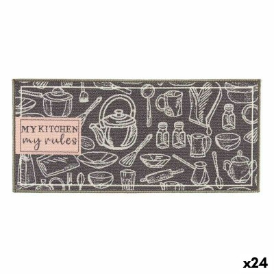 Tapis Kinvara My Kitchen Gris 40 x 90 cm 40 x 0,05 x 90 cm Polyvalents (24 Unités)