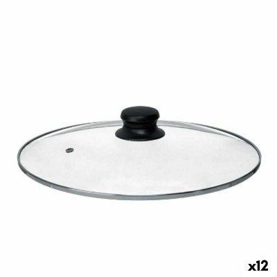 Pan lid Kinvara Transparent Silver Metal Glass Stainless steel Crystal Steel 30 cm 30,5 x 6 x 30,5 cm (12 Units)