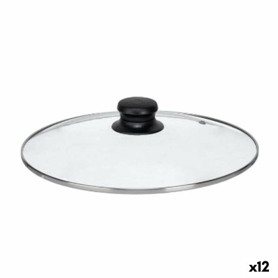 Couvercle pour marmite Kinvara Transparent Argenté Argent Métal verre Acier inoxydable Verre Acier 26 cm 26,5 x 5 x 26,5 cm (12 
