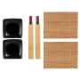 Set de sushi Kinvara Noir Céramique Bambou 20,5 x 3 x 27 cm (6 Pièces) (6 Unités)