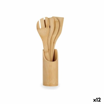 Ensemble d'ustensiles de cuisine Kinvara Bambou 8 x 32 x 8 cm (12 Unités)