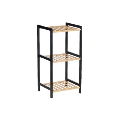 Etagère de salle de bains Berilo Noir Naturel 35 x 30 x 70 cm 35,2 x 70 x 30,2 cm