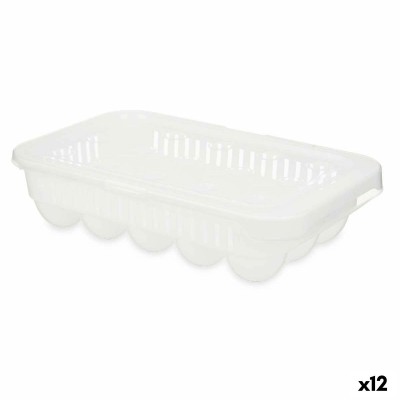 Coquetier Kinvara Blanc Transparent Plastique 17,5 x 7 x 28,5 cm (12 Unités)