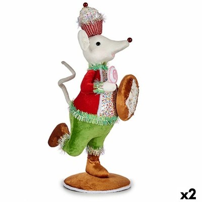 Decorative Figure Krist+ Mouse 20 x 55 x 24 cm (2 Units)