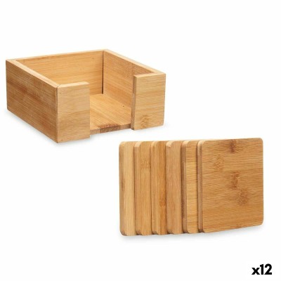 Dessous de verres Kinvara Naturel Bambou Places 12 x 6 x 12 cm 12 x 5,5 x 12 cm 7 Pièces (12 Unités)