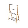 Porte Serviettes sur Pied Kipit Noir Métal Bambou 60 x 90 x 37 cm 60 x 87 x 37 cm 4 Unités