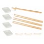 Set de sushi Kinvara Blanc Bambou Porcelaine 27,5 x 2,5 x 20,5 cm 19,5 x 2,5 x 26,5 cm (12 Pièces) (6 Unités)
