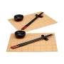 Set de sushi Kinvara Noir Naturel Bambou Vaisselle 16,5 x 3 x 30 cm (8 Pièces) (6 Unités)