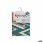 Stain-proof tablecloth Kinvara Green Grey Thin canvas Anti-stain Stripes 140 x 180 cm (10 Units)