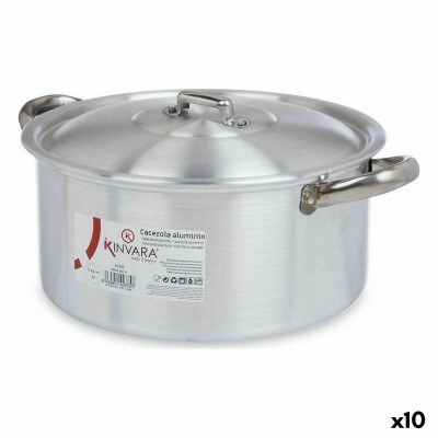 Casserole avec Couvercle Kinvara Argenté 5 L 33 x 14,5 x 26 cm (10 Unités)