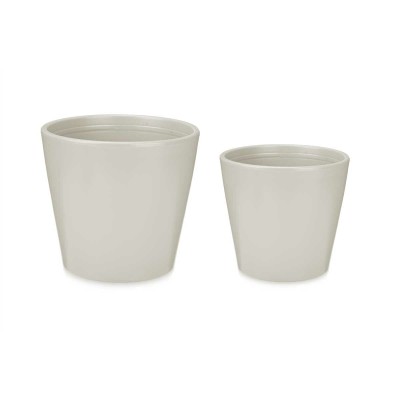 Set of pots Ibergarden Grey Clay Ø 22 cm Ø 28 cm 28 x 27 x 28 cm 2 Pieces