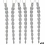 Décorations de Noël Krist+ Argenté Plastique Paillettes 13,5 x 1 x 5,5 cm 10,5 x 21 x 1 cm (24 Unités)