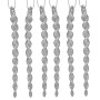 Décorations de Noël Krist+ Argenté Plastique Paillettes 13,5 x 1 x 5,5 cm 10,5 x 21 x 1 cm (24 Unités)