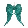 Décorations de Noël Krist+ Vert Plastique Paillettes Ailes d'ange 13 x 14,5 x 2,5 cm (24 Unités)