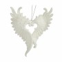 Décorations de Noël Krist+ Blanc Plastique Paillettes Ailes d'ange 12 x 13 x 2,5 cm (24 Unités)