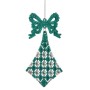 Décorations de Noël Krist+ Vert Plastique Paillettes Lien Losanges 7,5 x 1 x 15,5 cm 7,5 x 15,5 x 1 cm (24 Unités)