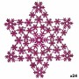 Décorations de Noël Krist+ Fuchsia Étoile 29 x 0,1 x 32 cm 32 x 32 x 0,1 cm (24 Unités)