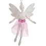 Décorations de Noël Krist+ Blanc Plastique Paillettes Fée 8 x 12 x 5 cm 8 x 13 x 4 cm (24 Unités)