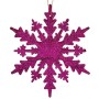 Décorations de Noël Krist+ Fuchsia Plastique Paillettes Flocons de neige 15 x 15 x 0,2 cm (24 Unités)