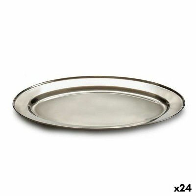 Tray Kinvara Silver Stainless steel 40 x 2,5 x 26,5 cm (24 Units)