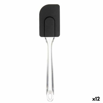 Spatule de Cuisine Kinvara Noir Transparent Silicone Plastique 5 x 23,5 x 2 cm 5 x 24 x 2 cm (12 Unités)