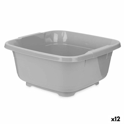 Washing-up Bowl Kinvara Grey Plastic 11 L (12 Units)