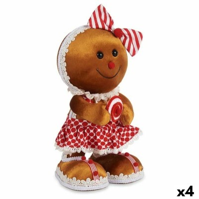 Figurine Décorative Krist+ Marron Rouge Lien Biscuit 19 x 33 x 15 cm (4 Unités)