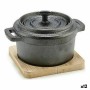 Saucepan Kinvara Brown Black Wood Bamboo Forged steel 13 x 8,5 x 10 cm 10 x 8.5 x 13 cm 13 x 10 x 8,5 cm (12 Units)