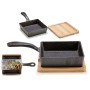 Pan for Serving Aperitifs Kinvara Brown Grey Wood 23,7 x 6,3 x 14 cm 14 x 6,3 x 23,7 cm Pan (12 Units)