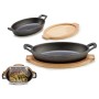 Poêle à tapas Kinvara Marron Gris Bois 22,5 x 4,5 x 12,5 cm 12,5 x 5 x 22,2 cm (12 Unités)