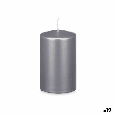 Bougie Acorde Argenté 9 x 15 x 9 cm (12 Unités)