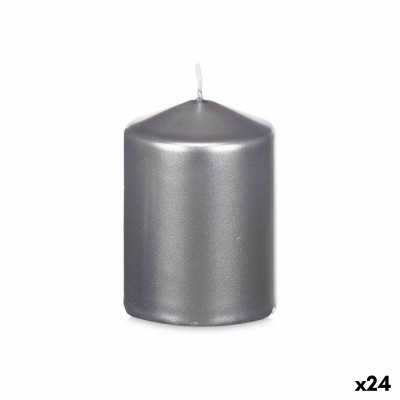 Bougie Acorde Argenté 7 x 10 x 7 cm (24 Unités)